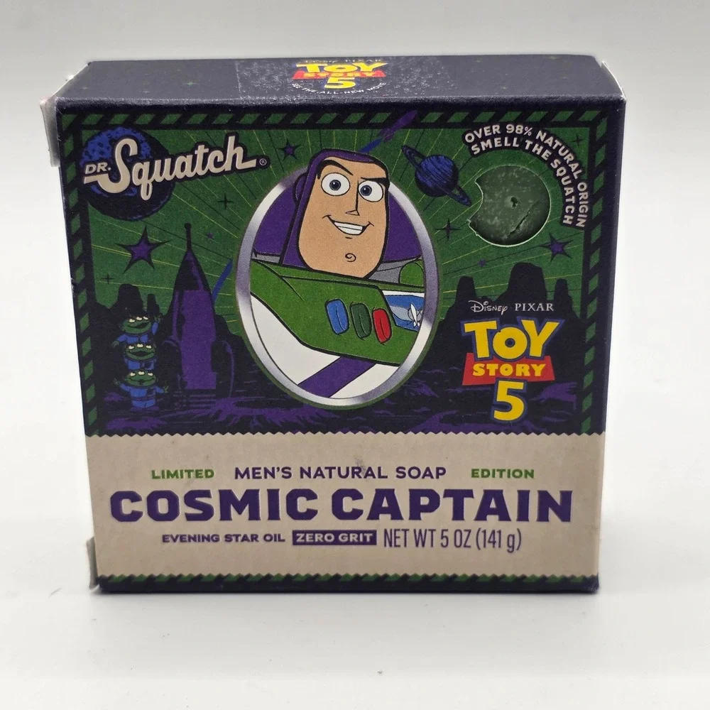 Dr. Squatch Cosmic Captain Toy Story 5 Buzz Lightyear Natural Soap Bar 5oz‎ NEW